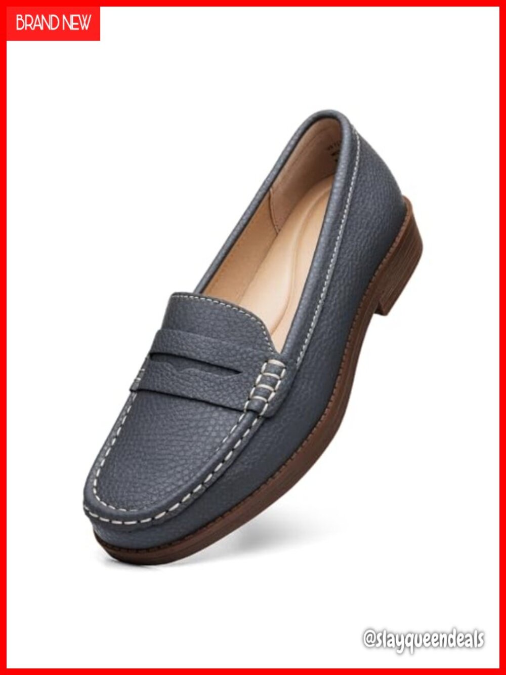 Leather Penny Loafers Slip On Business Casual Comfort Flats